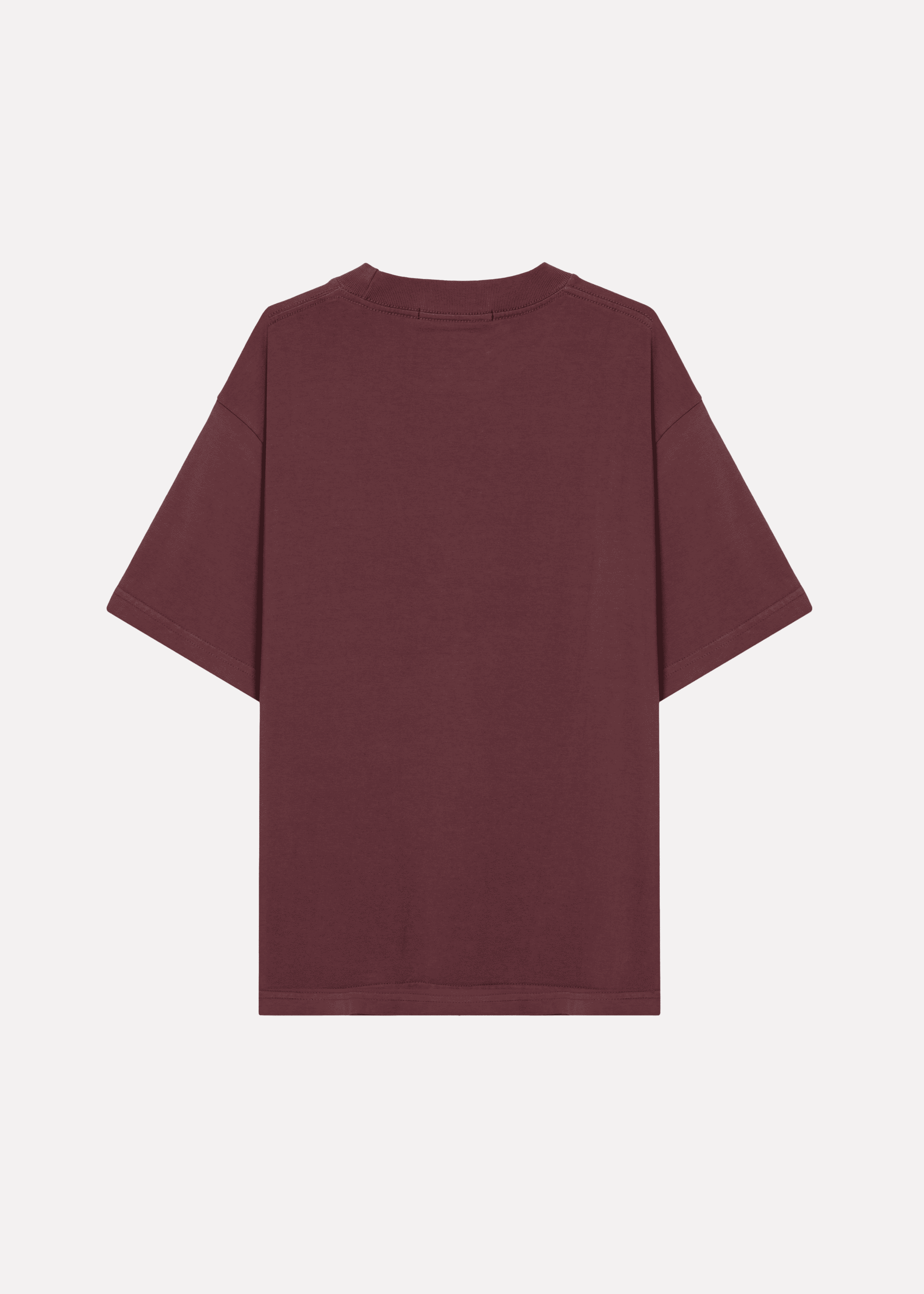 T-Shirt Embroidery Pocket Logo Wine