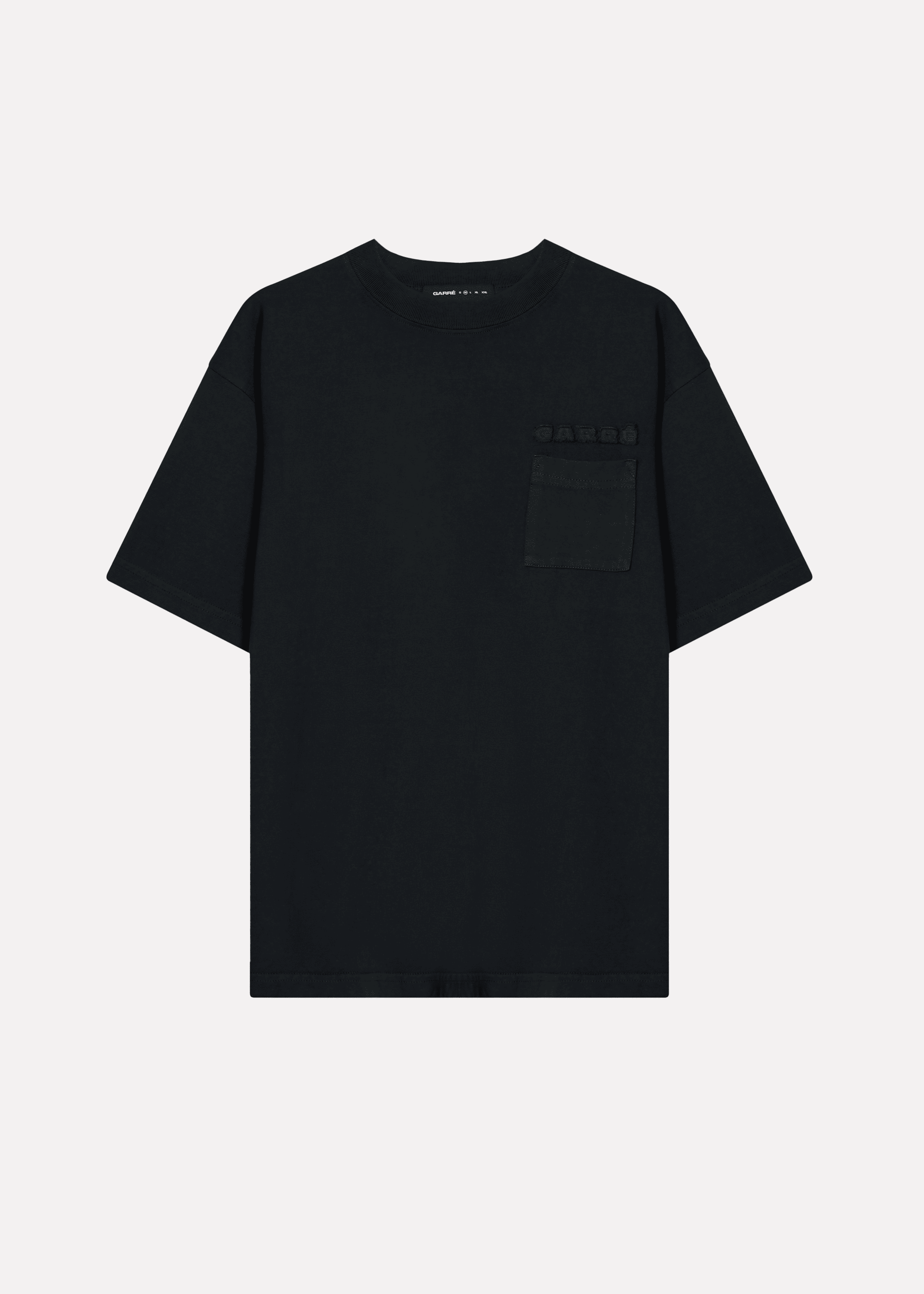 T-Shirt Embroidery Pocket Logo Black