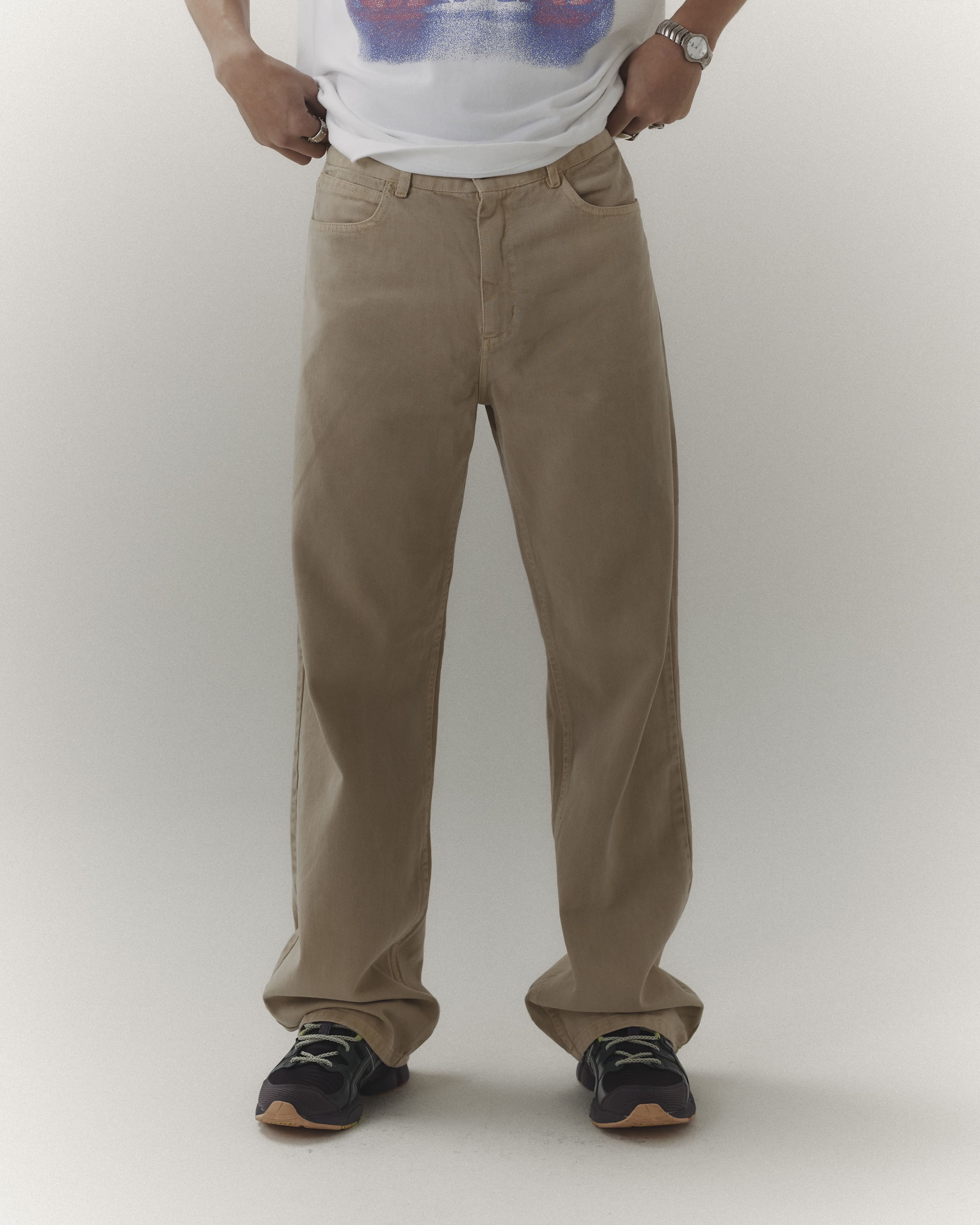 Twill Pants Beige Sky