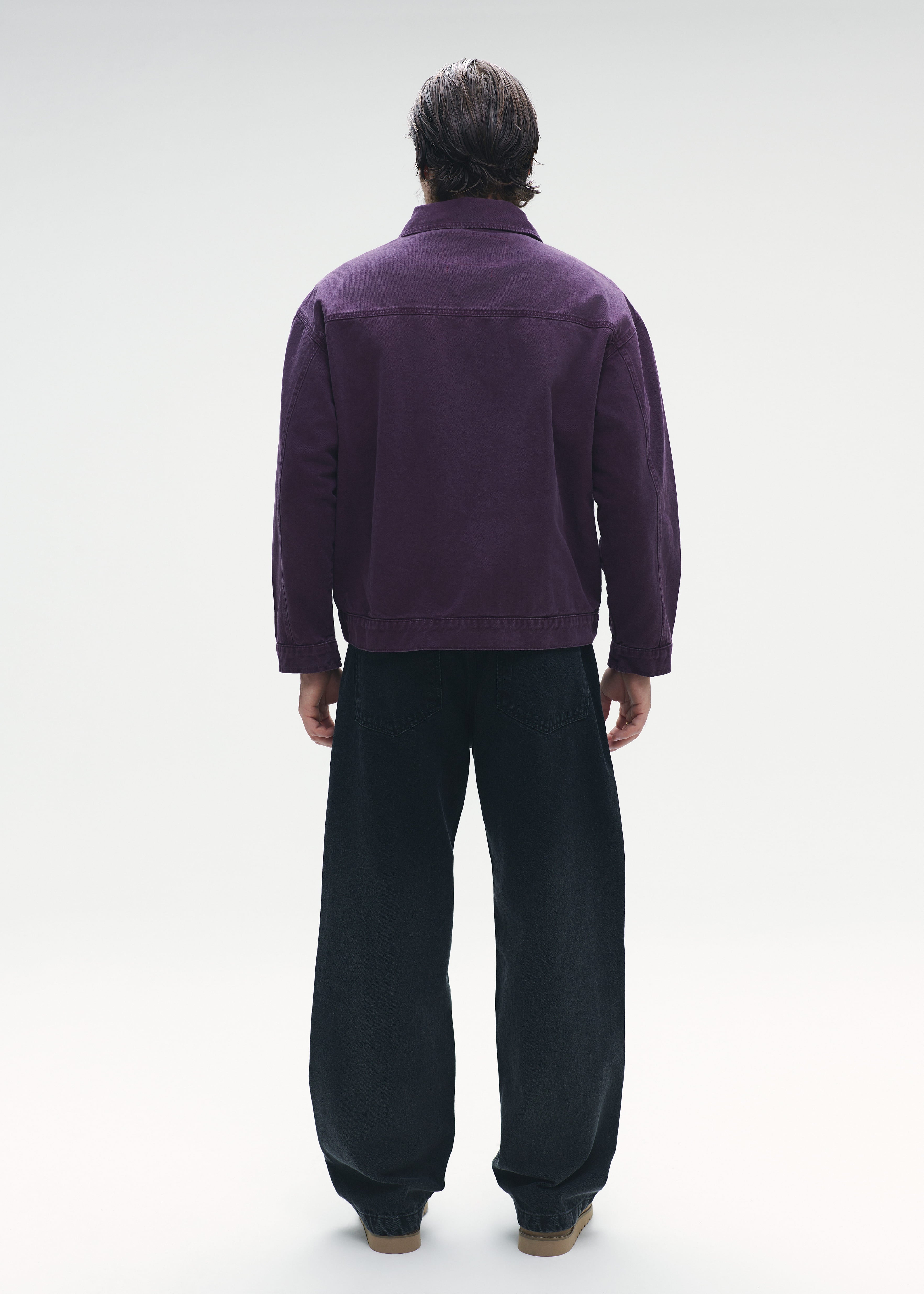 Grape Twill Zip Jacket