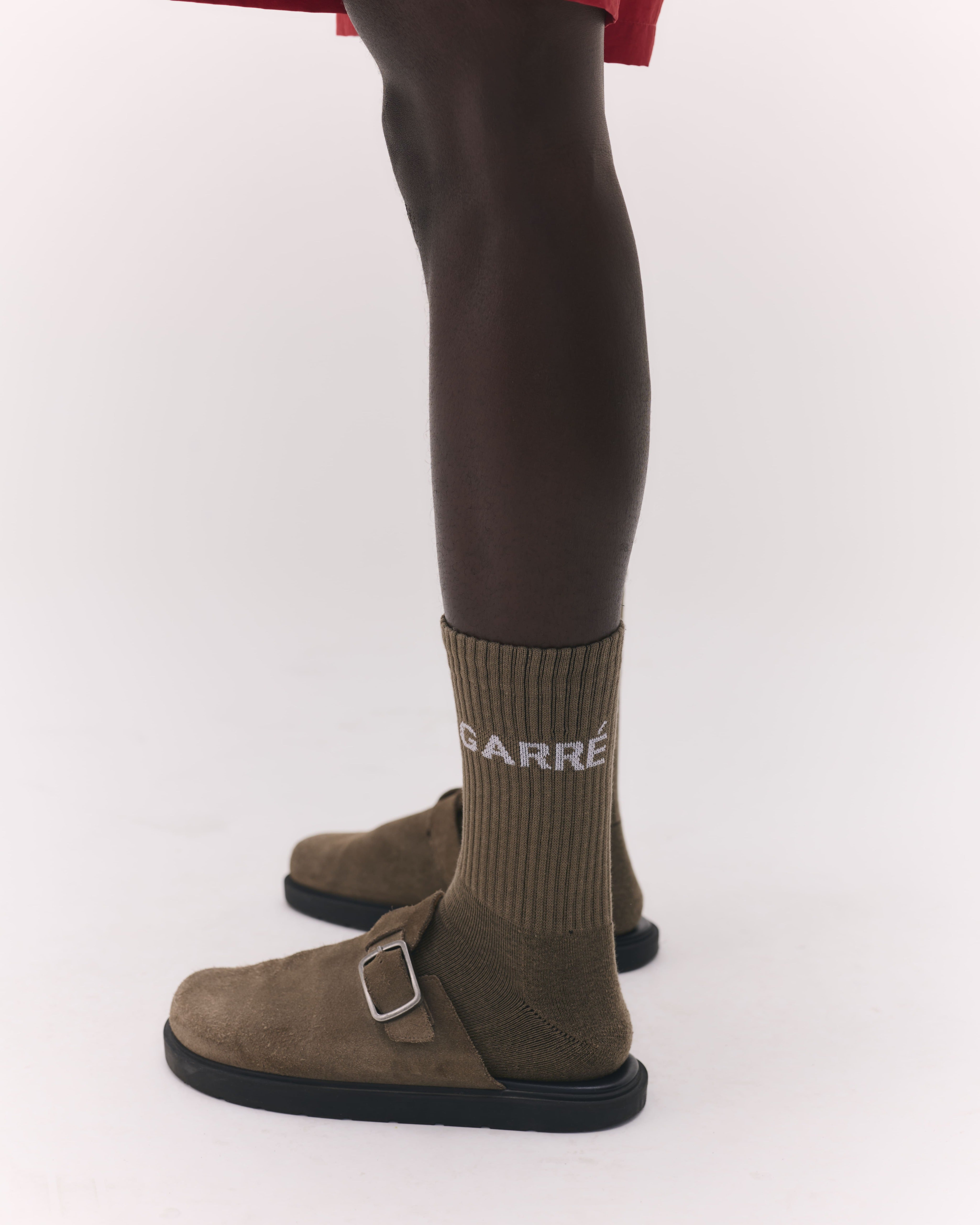 Brown Logo Socks