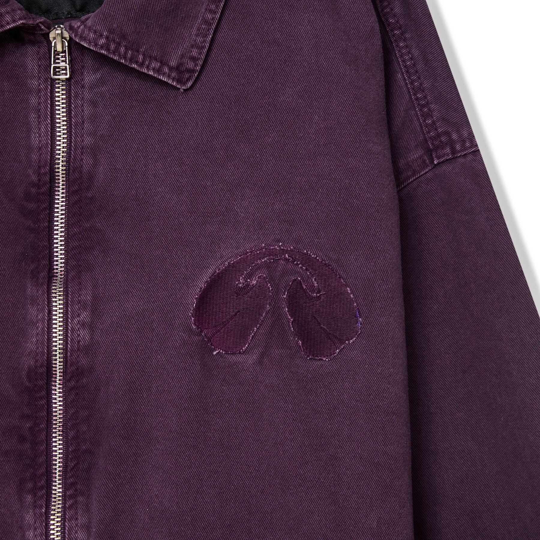 Grape Twill Zip Jacket
