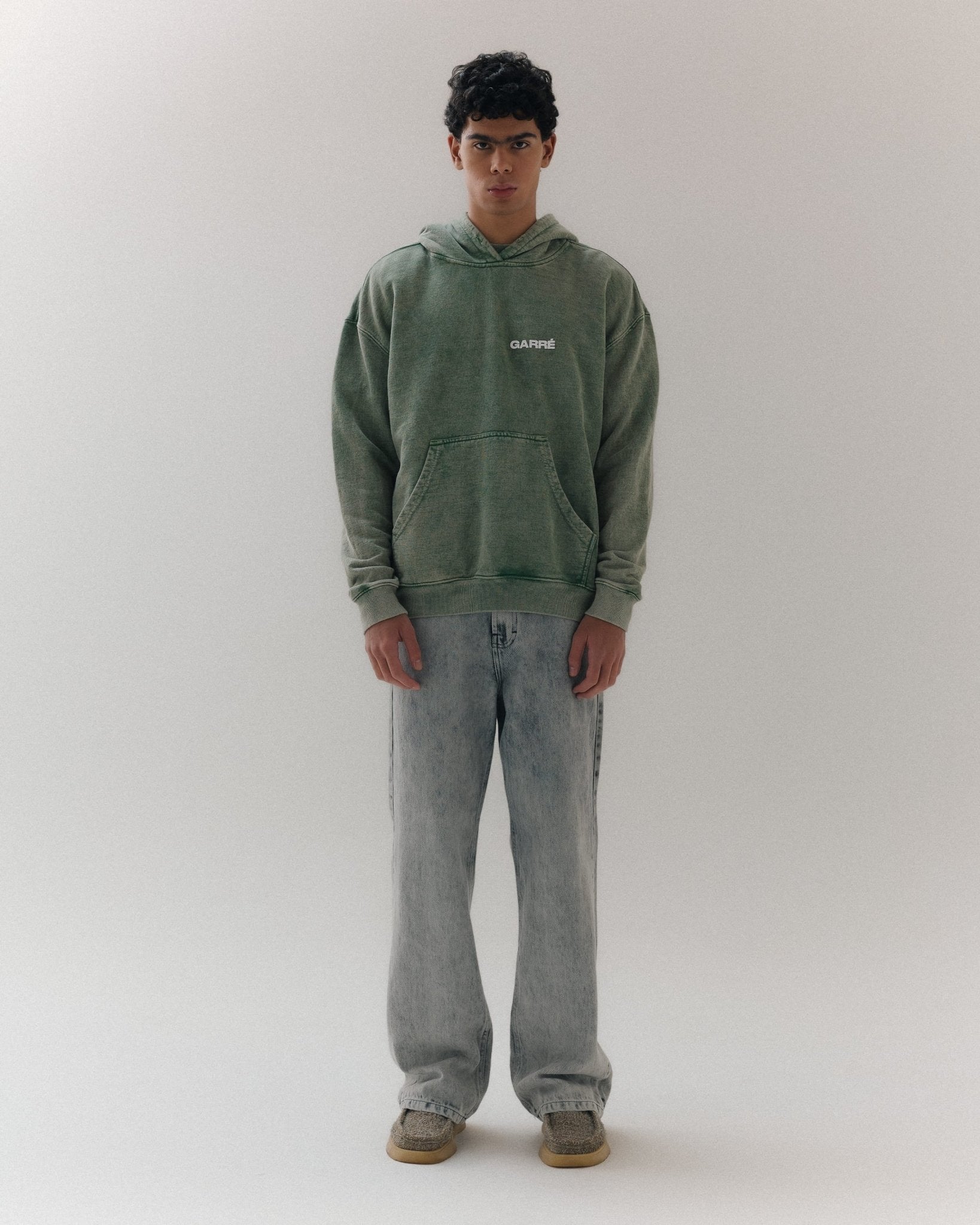 Moletom Basic Logo Verde Wash