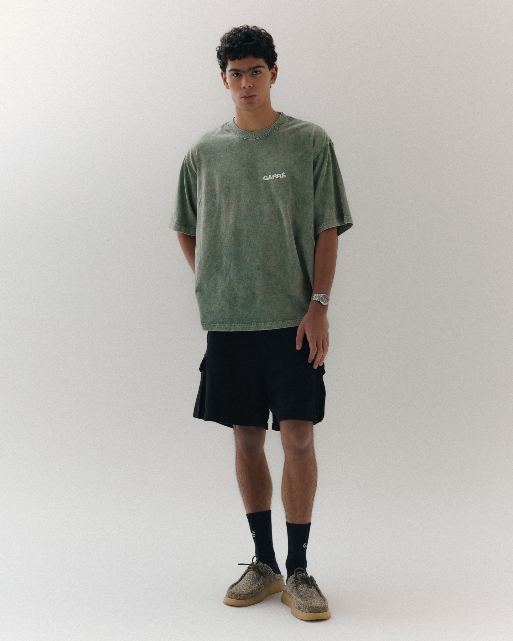 T-shirt Basic Verde Wash