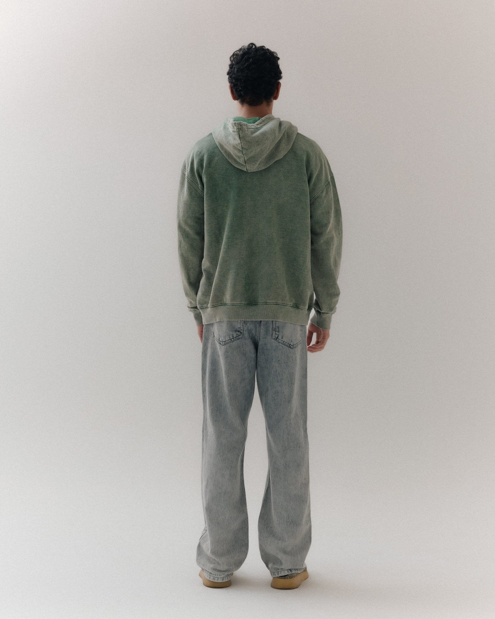 Moletom Basic Logo Verde Wash