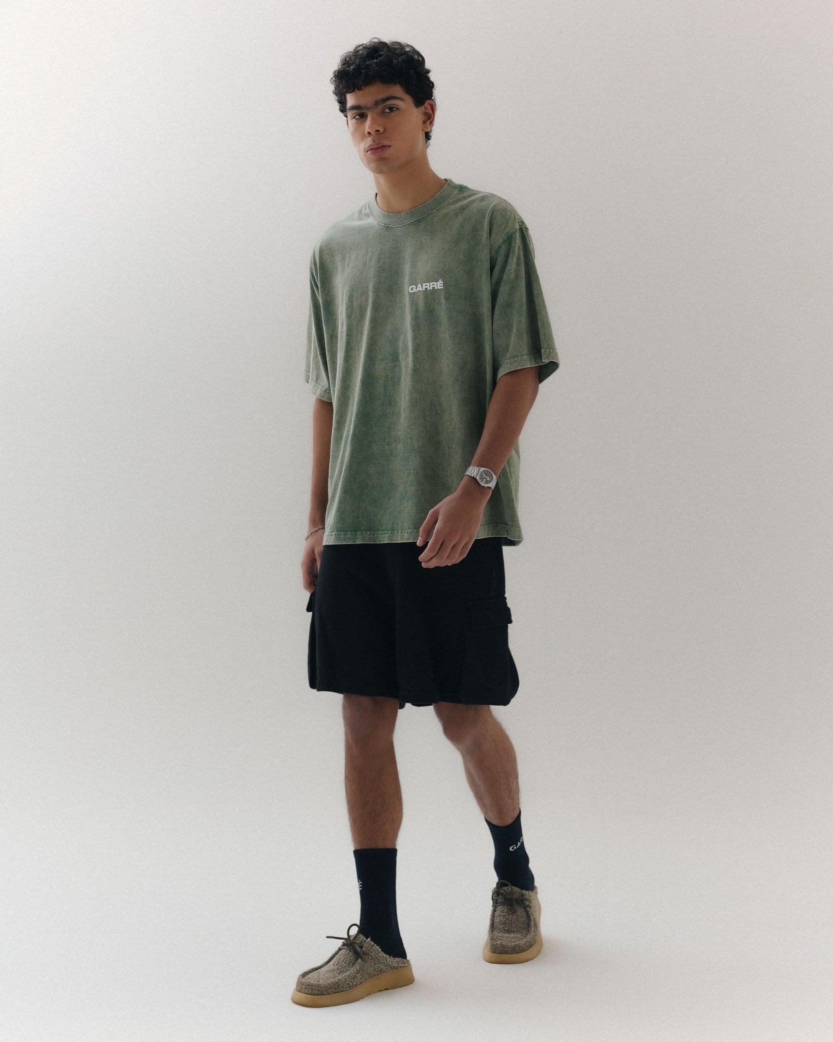 T-shirt Basic Verde Wash