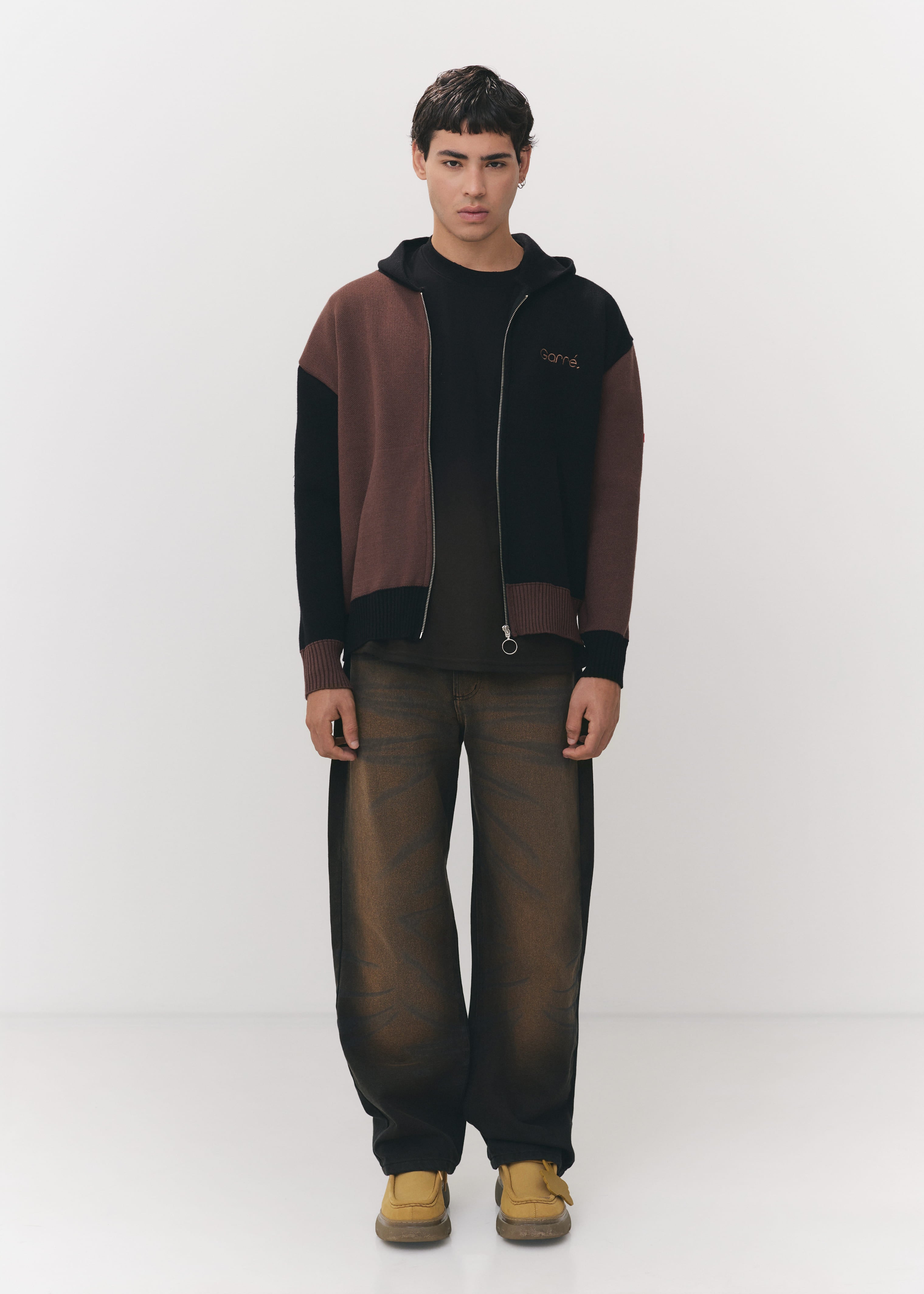 Knitwear Hoodie Brown