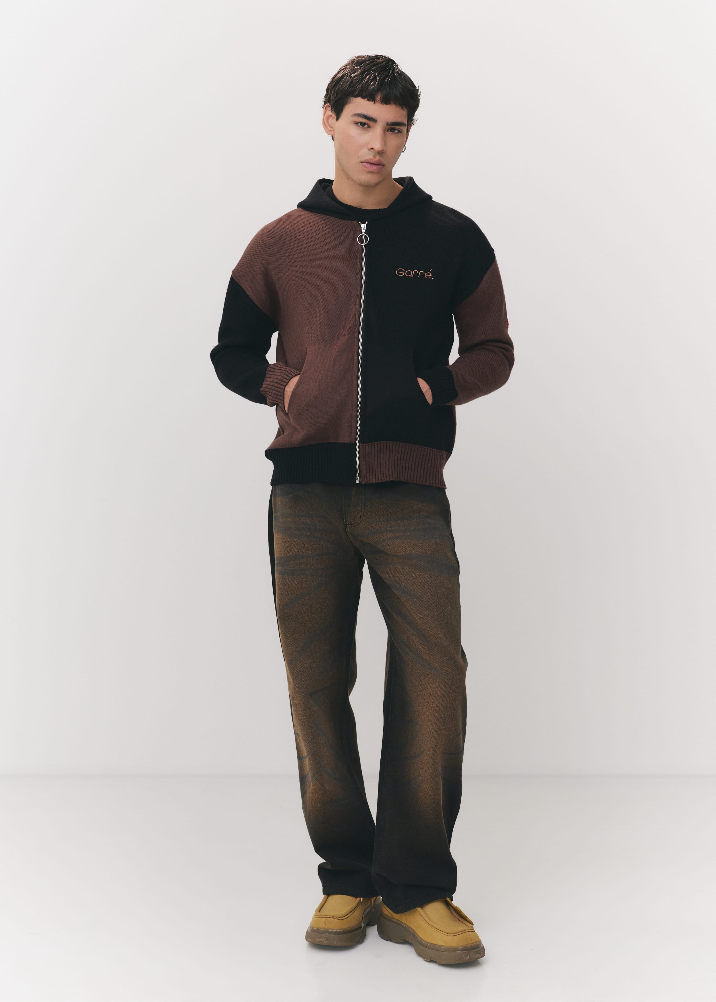 Knitwear Hoodie Brown