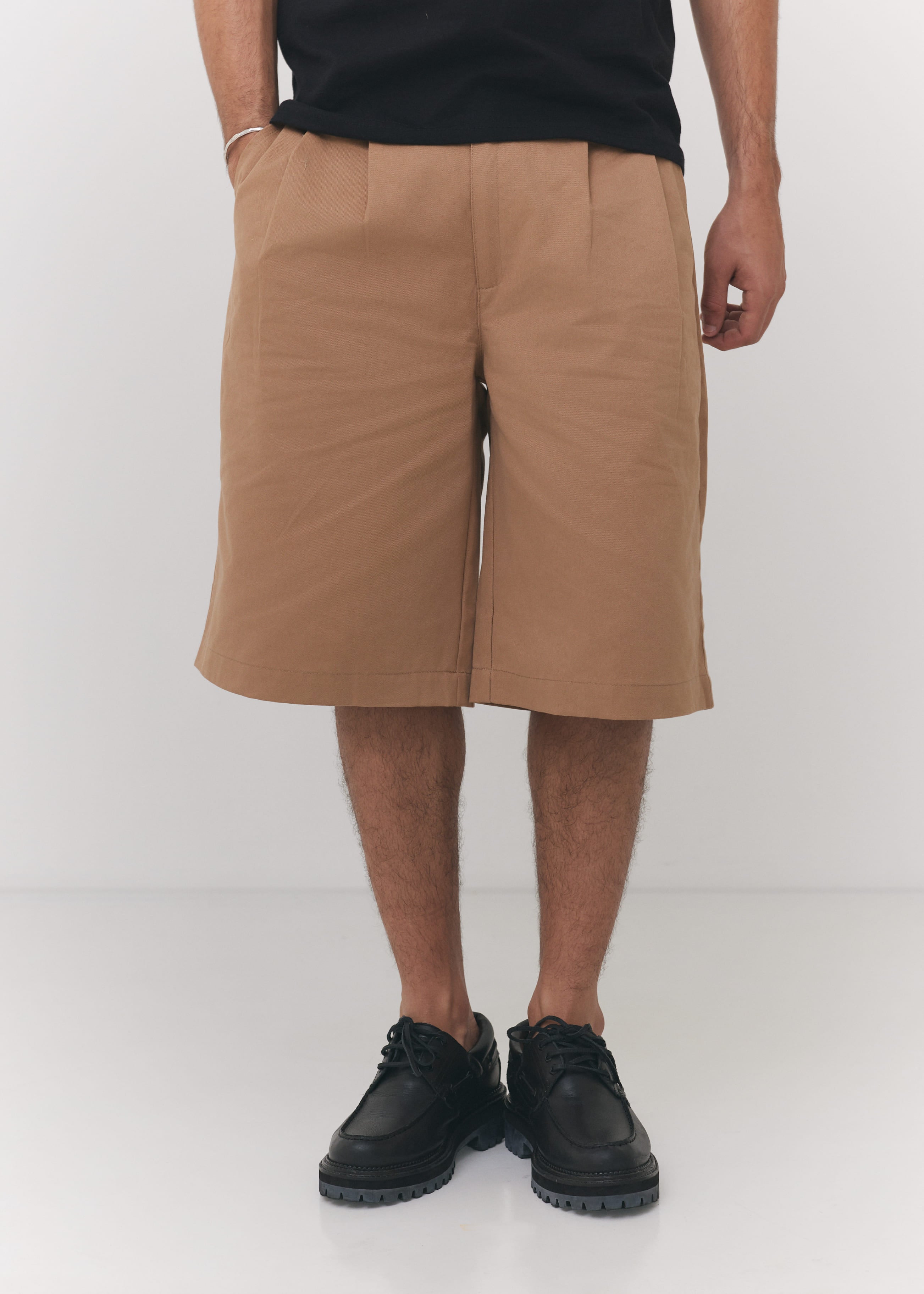 Tailored Beige Shorts